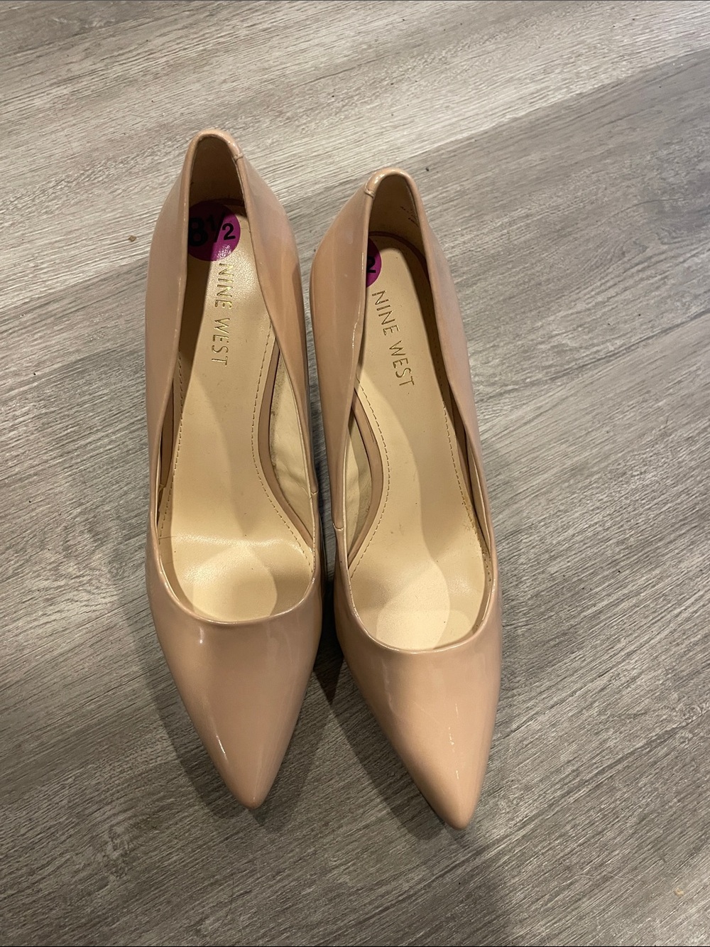Nine West Blush Patent Pointed-Toe Pumps